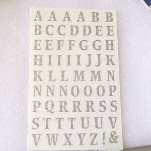 Sandylion Silver Alphabet Stickers With Swirls And Stars